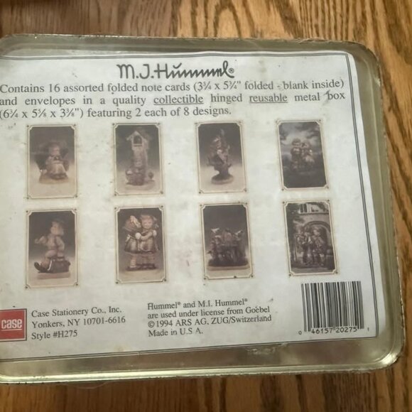 Vintage M.J. Himmel Reuasable stationary metal box (SEALED) - Picture 2 of 3